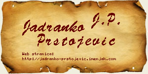 Jadranko Prstojević vizit kartica